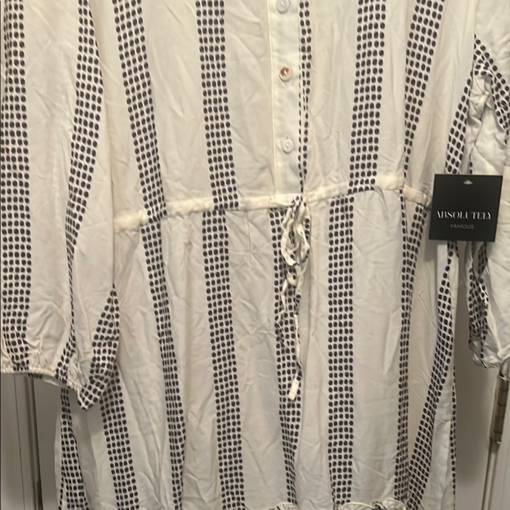 Striped Button-Down Dress - Picture 2 of 4
